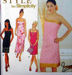 8774 SIMPLICITY  STRAPPY SLIP DRESS LENGTHS PATTERN 6-16