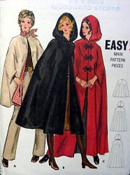5987 BUTTERICK LOVELY EZ CAPE 3 LENGTHS HOOD OR NOT PATTERN MED, SMALL choice
