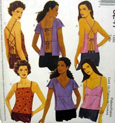 3247 BACK LACED TIED SWEETEST TOPS PATTERN XS-M, L-XL