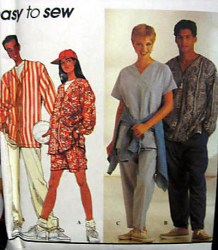 8749 SIMPLICITY BASEBALL CAP, SHIRTS, BOTTOMS UNISEX PATTERN XS-M, L-XL