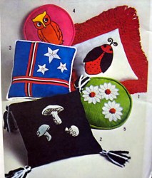 9139 1970 KNIFE EDGE PILLOWS, TRANSFER PATTERN