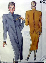 6781 NEW LOOK  LEAN & TREKKIE BUTTON LONG DRESS PATTERN 8-18 UNCUT
