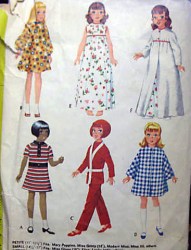 2182  MCCALLS 16-21'' CRISSY, SASHA DOLL CLOTHES 69 PATTERN