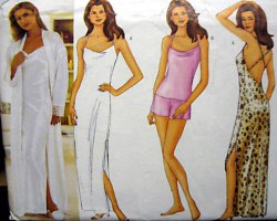 6882 EZ ROBE, BELT, BIAS GOWN,TOP,SHORTS PATTERN XS-M