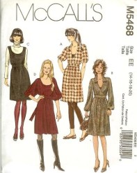 5468 LOOSE STRETCH KNIT TIE DRESS SLVS OR NOT PATTERN 6-14-20