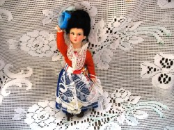 7'' ORIGINAL NAPOLI 2 ROMA DOLLS,  GUITAR 6.5'' LADY, TAMBORINE, TAGS