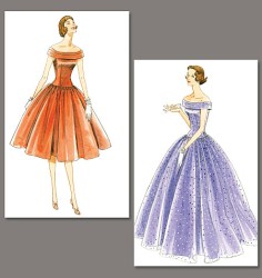 1094 RETRO VINTAGE '55 SLVLSS FLARE DRESS LENGTHS PATTERN 6-20