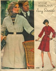 1115 J SILVERMAN ELASTIC WST COLLAR YOKE POCKET DRESS PATTERN 12