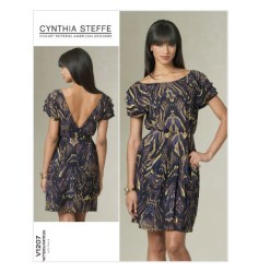 1207 C STEFFE CLOSE FIT LINED PLEAT SS BK V DRESS PATTERN 6-12