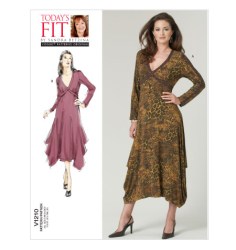 1210 BETZINA KNIT PULLOVR SHAPE INSET DRESS PATTERN ABC,DEF,GHIJ
