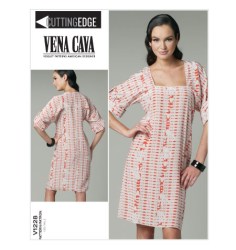 1228 VOGUE VENA CAVA SQUARE NECK SHORTER KIMONO SLEEVE DRESS PATTERN 8-14 UNCUT