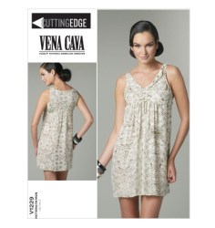 1229 VENA CAVA SHORT SLVLSS EMPIRE FLOUNCE DRESS PATTERN 14-20
