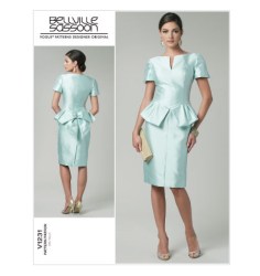 1231 Vogue Bellville SASSOON LINED SS PEPLUM DRESS PATTERN 8-14,16-22 Choice New
