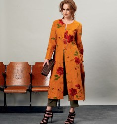 1356 BETZINA UNLINED LONG DUSTER,TAPER PANTS PATTERN ABC-GHIJ