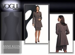 2765 VOGUE ANNE KLEIN 2 BREASTED JACKET, SKIRT PATTERN 6-22 3 SIZES