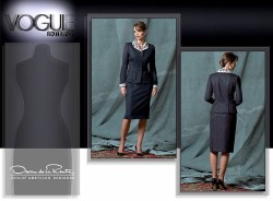 2829 VOGUE OSCAR DE LA RENTA SHORT SUITED JACKET, A-SKIRT PATTERN 3 SIZES  6-22 UNCUT CHOICE