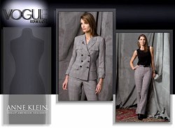 2830 VOGUE ANNE KLEIN 2 BREASTED JACKET,  FLOOR PANTS  PATTERN 8-12,14-18 choice uncut