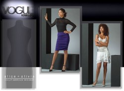 2869 VOGUE ALICE + OLIVIA LO RISE CRISS CROSS TIERS, YOKE OR SLIM SKIRT PATTERN 6-22 UNCUT 3 Sizes Choice
