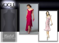 2880 VOGUE SASSOON SIDE LACED FLARE SHAPED RUFFLE DRESS LENGTHS PATTERN 4-8 Uncut 