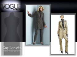 2886 VOGUE GUY LAROCHE LONG TUX JACKET, FLOOR PANTS PATTERN 6-10, 12-16 UNCUT choice
