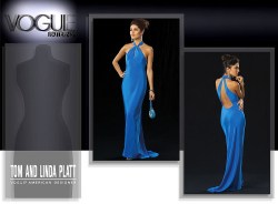 2891 VOGUE PLATT BIAS FLOOR DRESS, TRAIN PATTERN 10-14,16-20 UNCUT