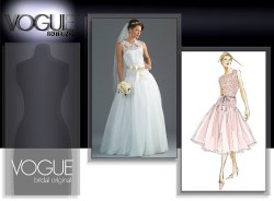 2892 VOGUE LACY BALLERINA BRIDAL DROP WAIST DRESS LENGTHS, OVERSKIRT PATTERN 18-22 or 6-10 choice