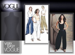 7736 EZ VOGUE WIDE LEG LO-RISE YOKE HAREM GYPSY PANTS PATTERN 12-16 uncut