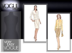 8004 EZ VOGUE PRINCESS V JACKET,  STRAIGHT SKIRT PATTERN 6-12,14-20 UNCUT
