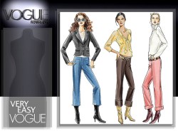 8130 VOGUE  LO RISER LTWT PANTS CUFF OR NOT PATTERN 6-12,14-20 CHOICE UNCUT