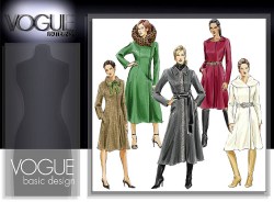 8165  EZ VOGUE LINED COLLAR SNAP COAT LENGTHS, SASH PATTERN 12-16