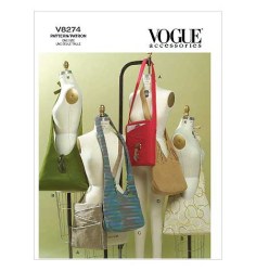 8274 VOGUE STRAPPY HANDBAGS SIZED BEADED PATTERN uncut