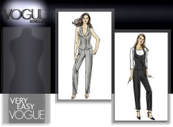 8334 EZ VOGUE HALTER TUX VEST, PANTS LENGTHS PATTERN 6-12