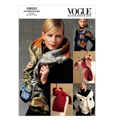 8551 VOGUE SCARVES. WRAPS SHAPES, SIZES PATTERN NEW UNCUT
