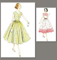 8789 VOGUE RETRO VINTAGE 57 EZ FLARE DRESS, CUMMERBUND PATTERN 6-14 new