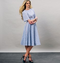 8895 EZ VOG FLARE MIDRIFF DRESS SLVS OR NOT PATTERN 16-24 A-D