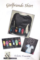 CUTE GIRLFRIENDS DESIGN APPLIQUE/EMBROIDERY FOR GARMENTS PATTERN